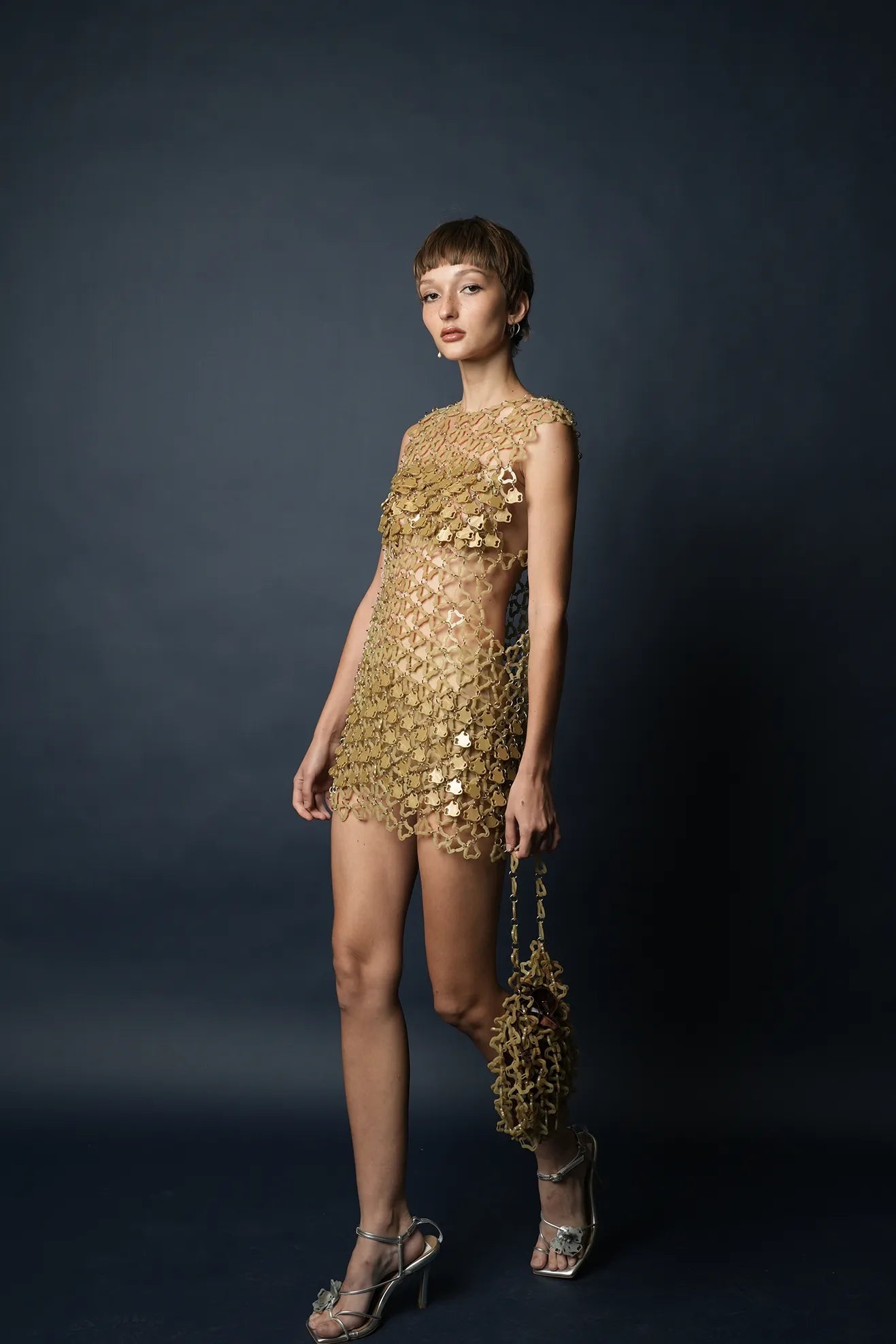 Aqua A-Line Mini Dress(Lucent)