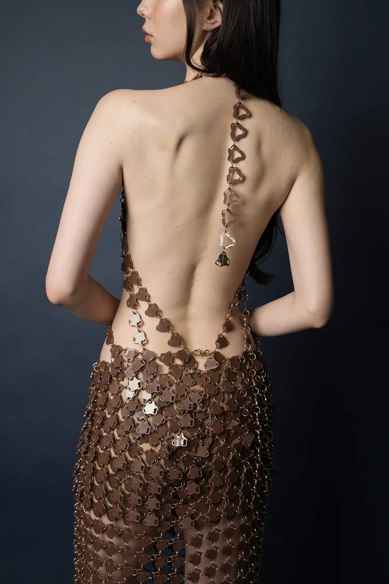 Aqua Diamond Maxi Dress(Choco)