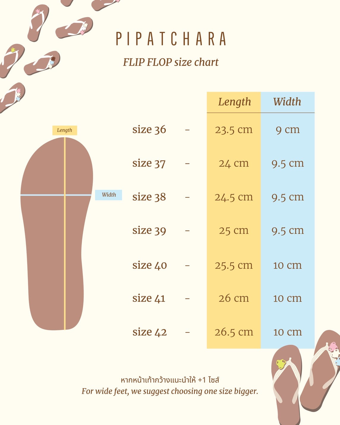 Infinitude Flip Flops Brown(Starfish)