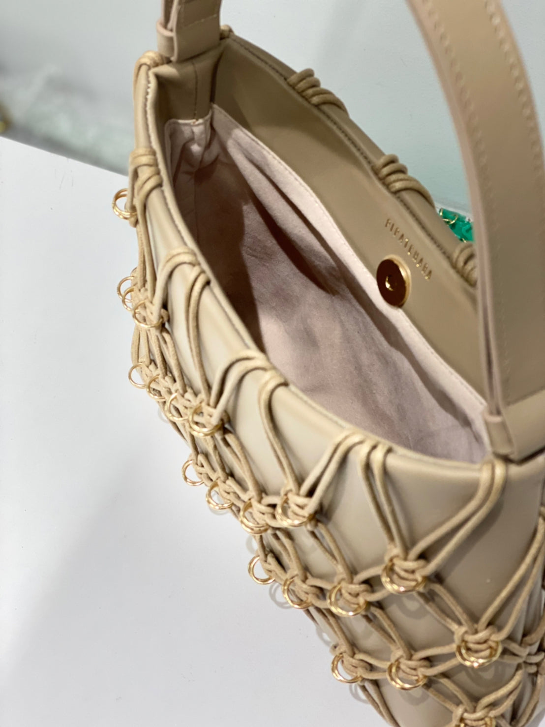 Jade Bag Cotton Rope(Taupe, Medium)