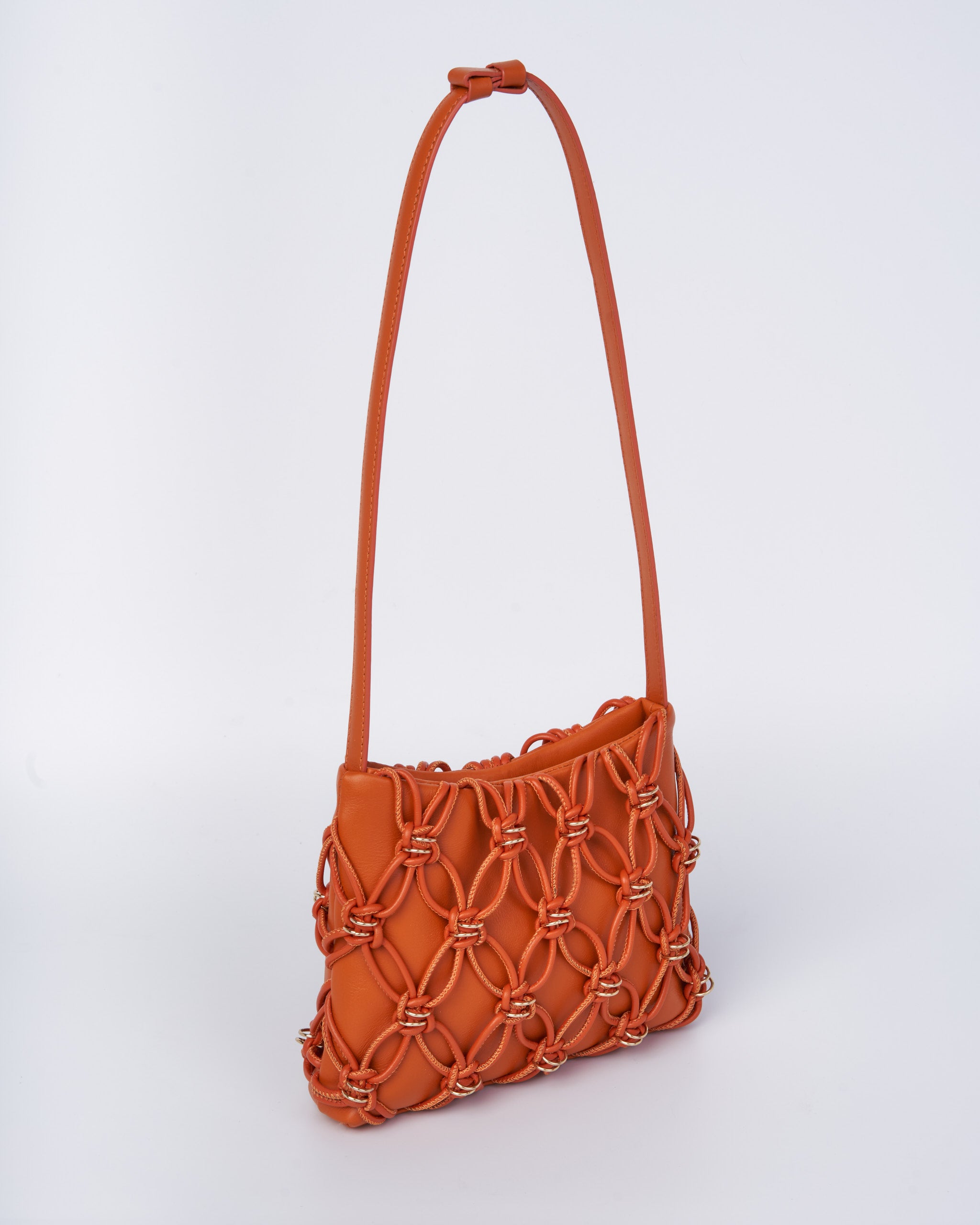 Jade Bag (Leather Cord) - Orange