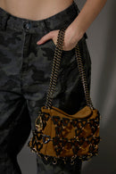 Mini Marine Gold Chain Bag(Oudwood)