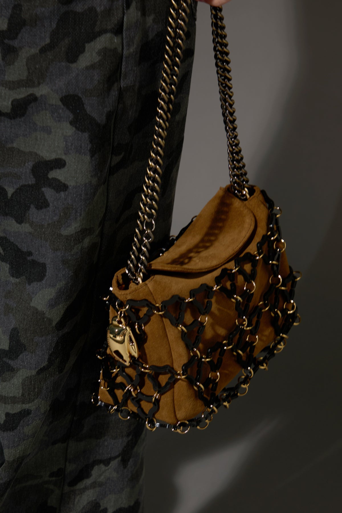 Mini Marine Gold Chain Bag(Oudwood)