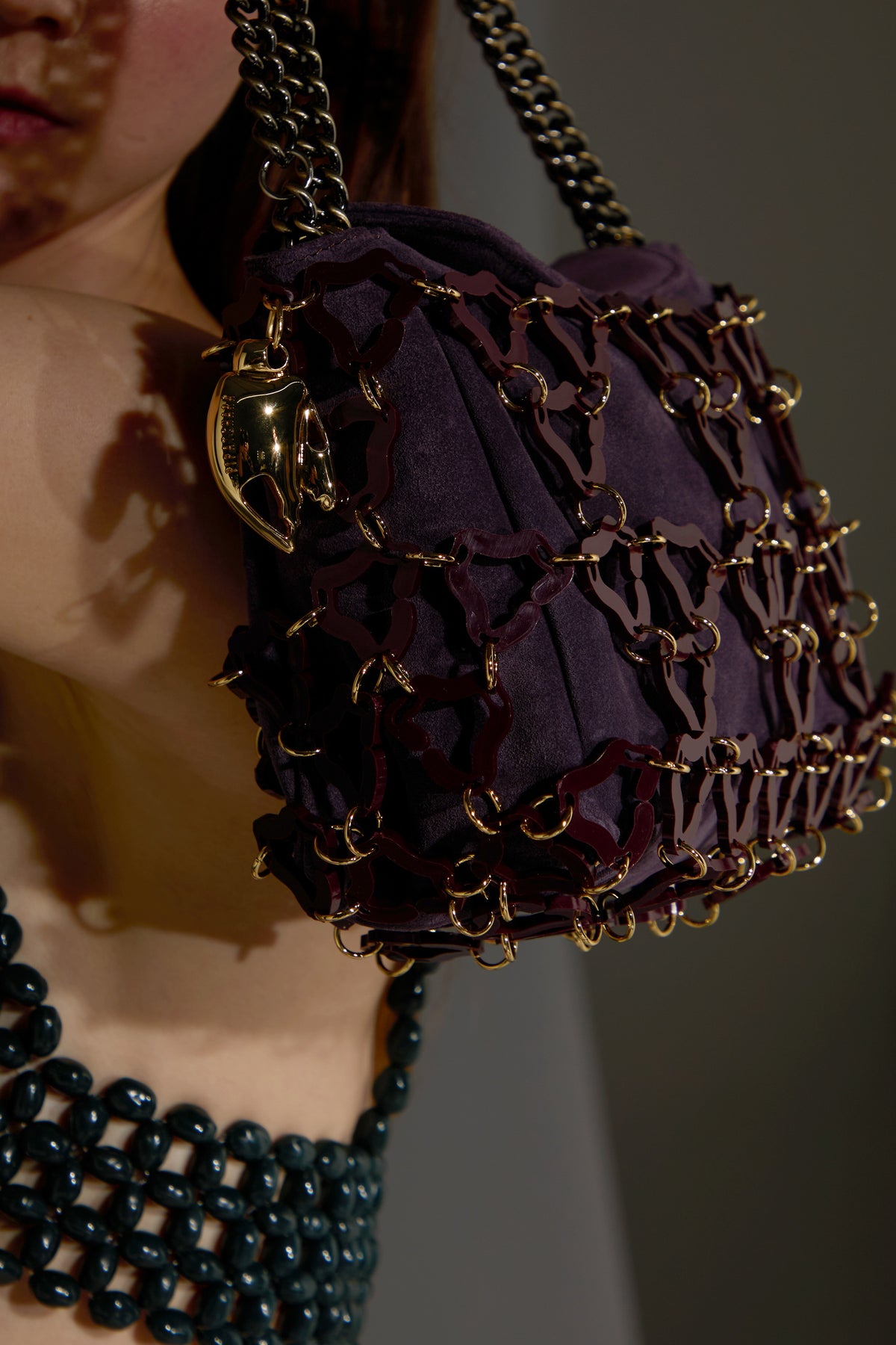 Mini Marine Gold Chain Bag(Rasin)