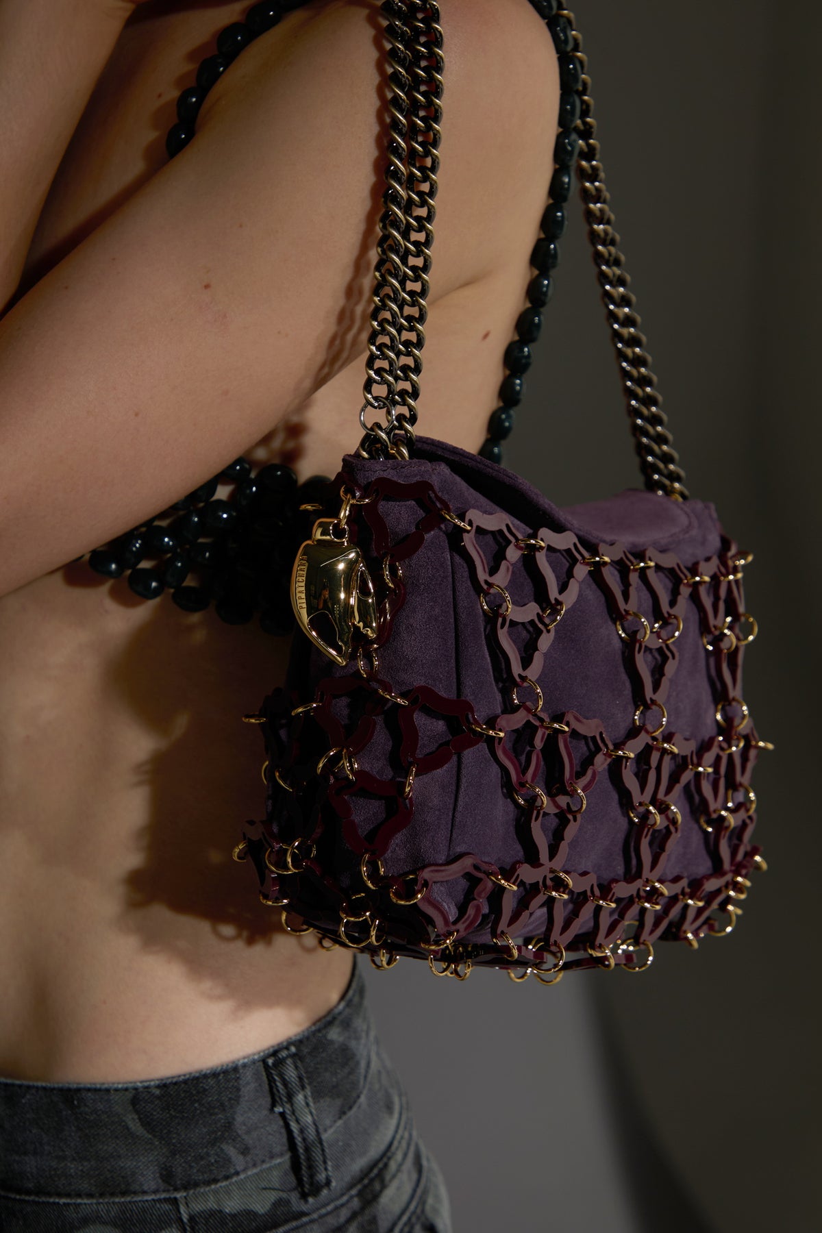 Mini Marine Gold Chain Bag(Rasin)