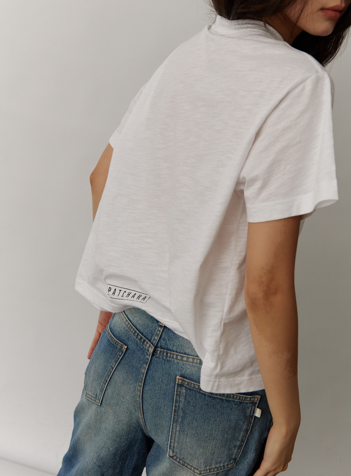 Pipatchara Silver Chain Tee - Off white