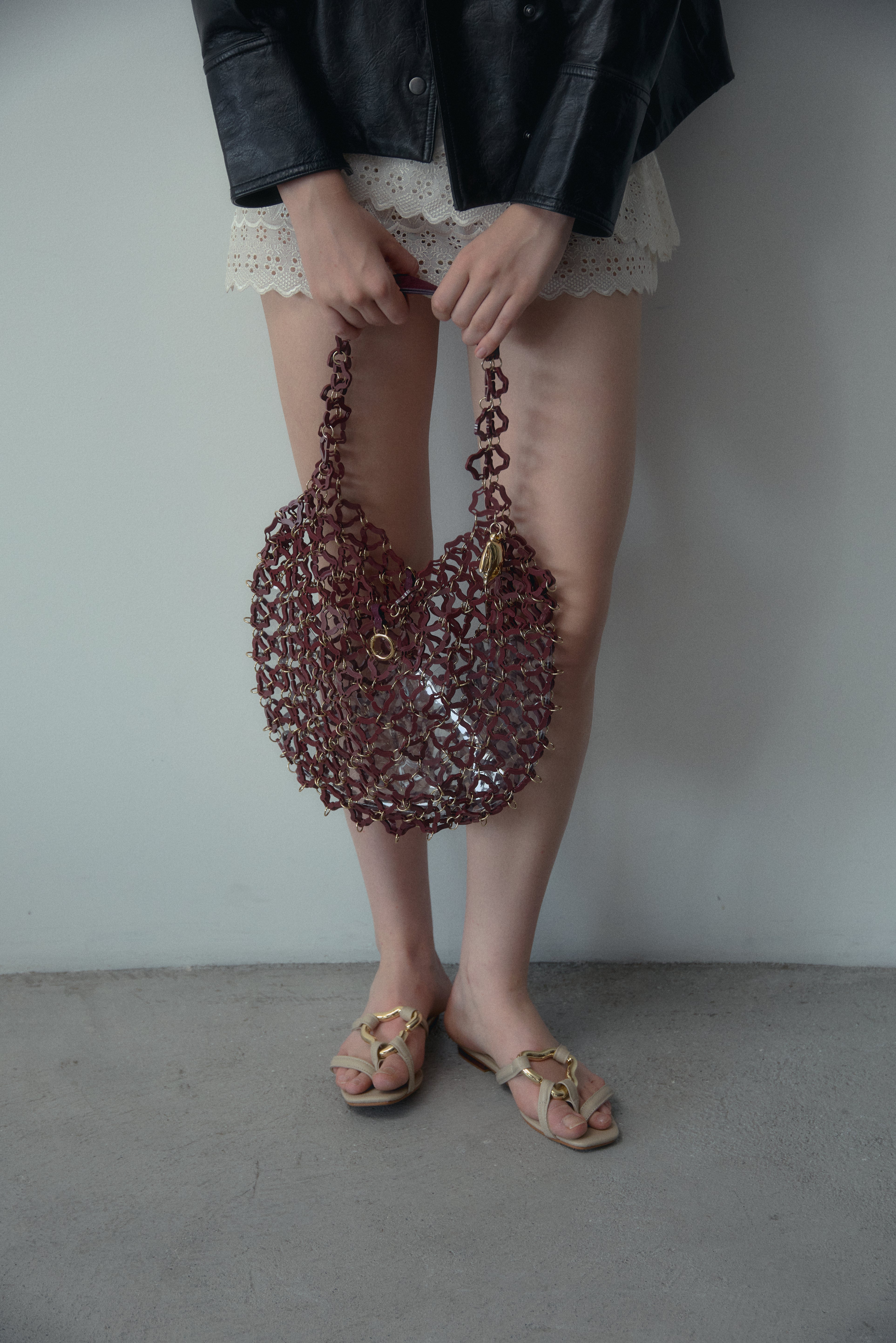 Aqua Transparent Tote Bag(Violet)