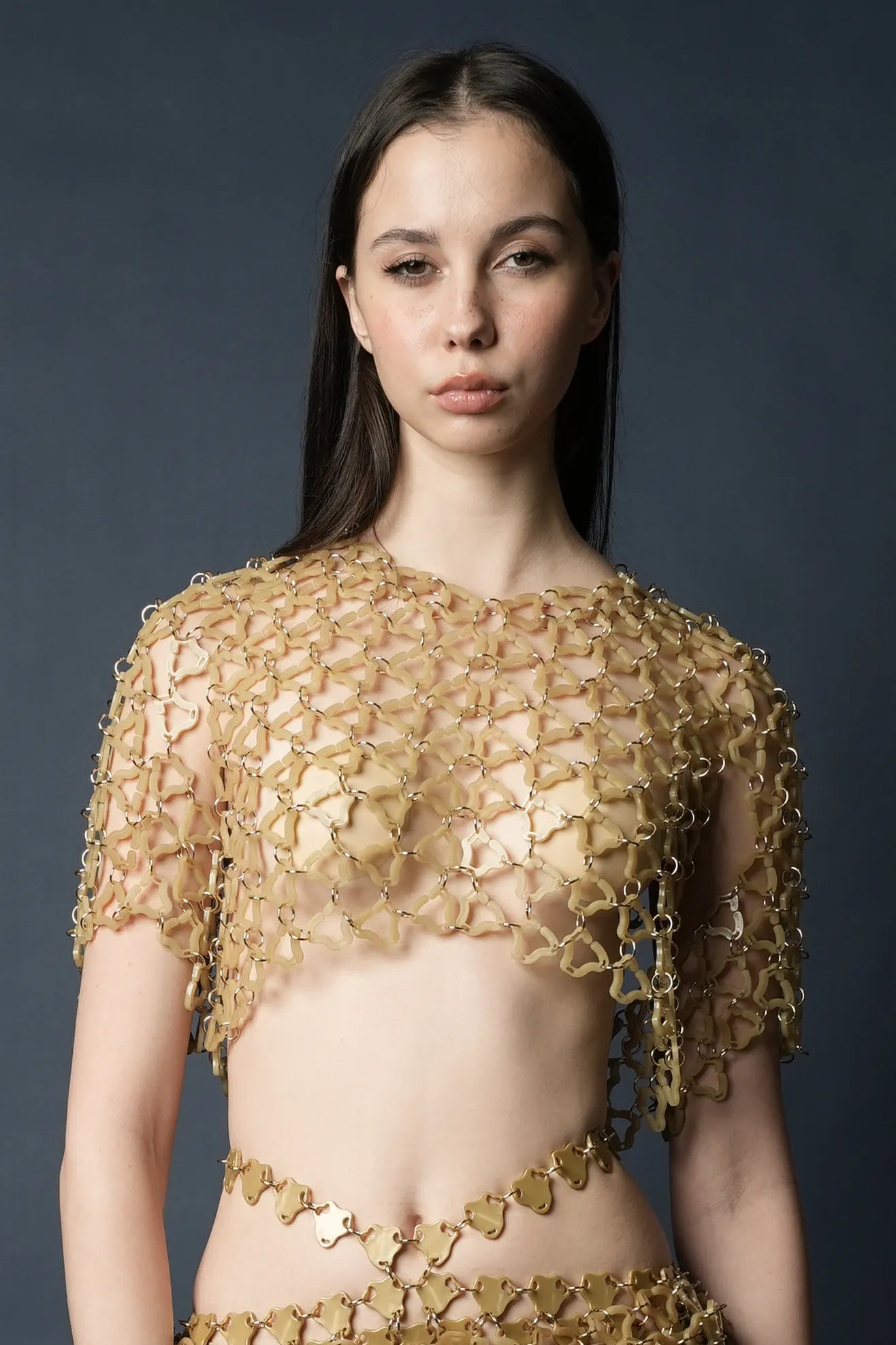 Aqua Cropped Top(Lucent)