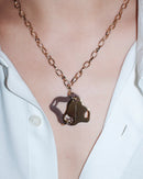 Aqua Necklace Gold (Brown)