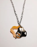 Aqua Necklace Silver (Tangerine)