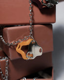 Aqua Necklace Silver (Tangerine)