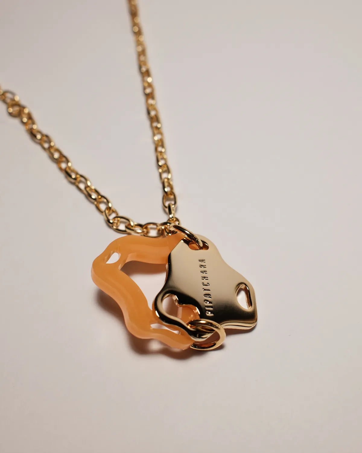 Aqua Necklace Gold (Tangerine)