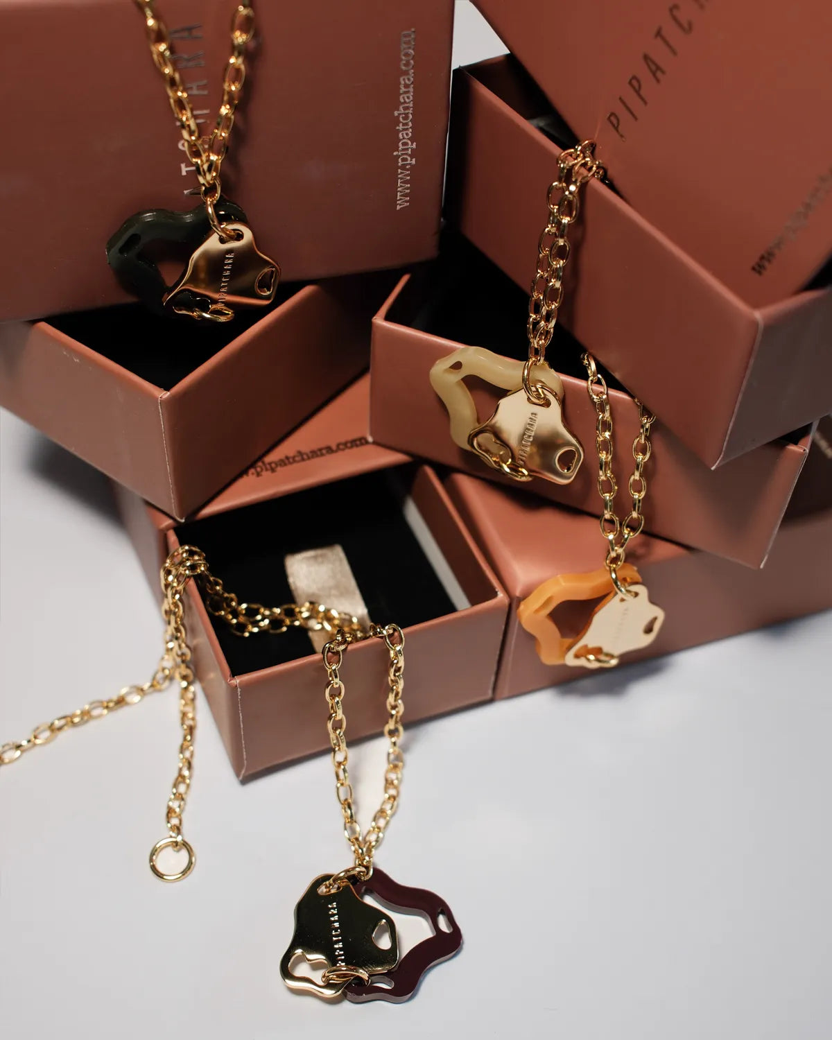 Aqua Necklace Gold (Tangerine)