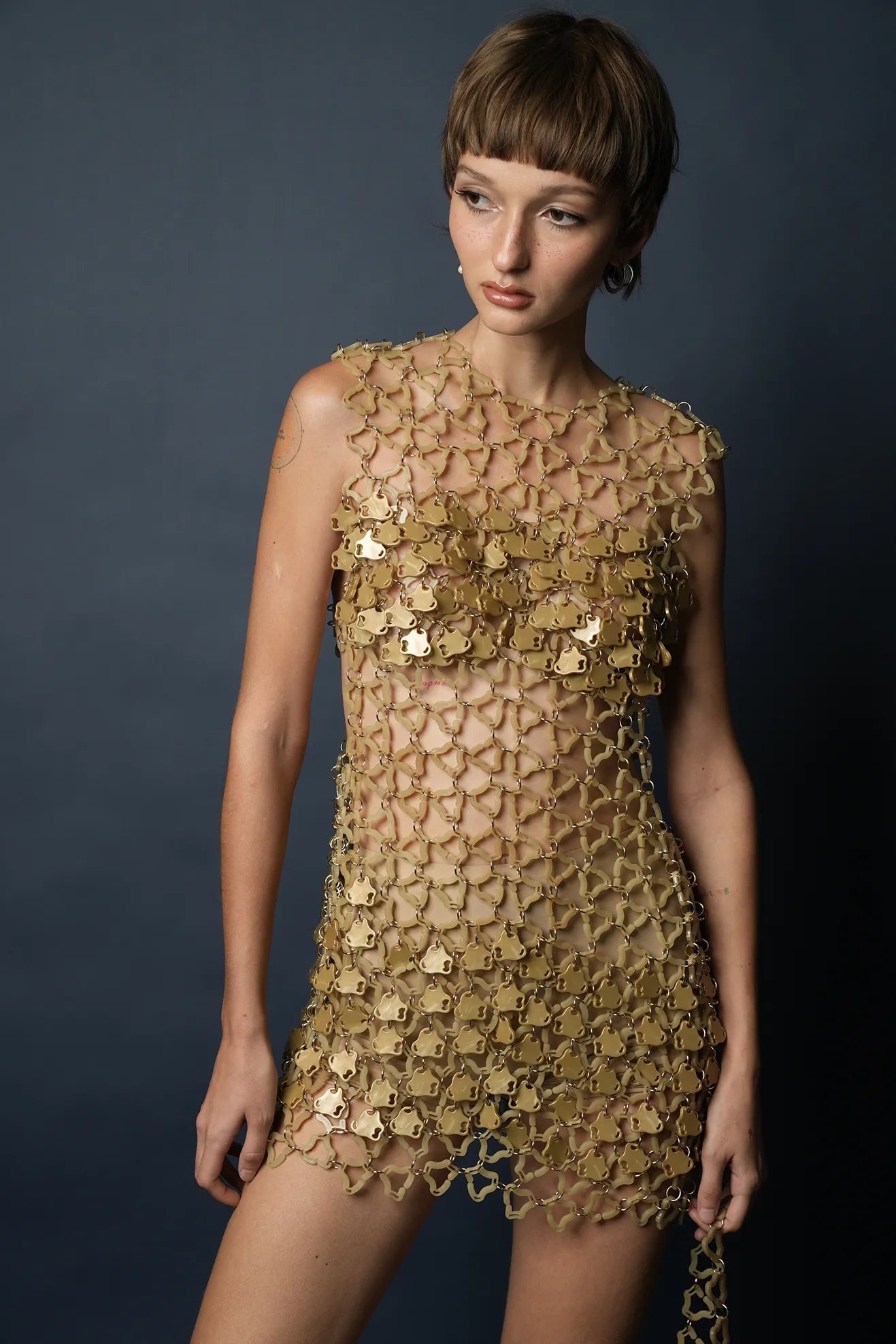 Aqua A-Line Mini Dress(Lucent)