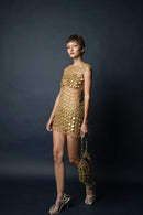 Aqua A-Line Mini Dress(Lucent)