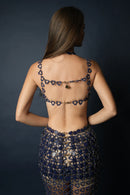 Aqua Tube Maxi Dress(Navy)