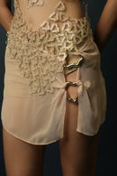 Aqua See Through Skirt (Nude)