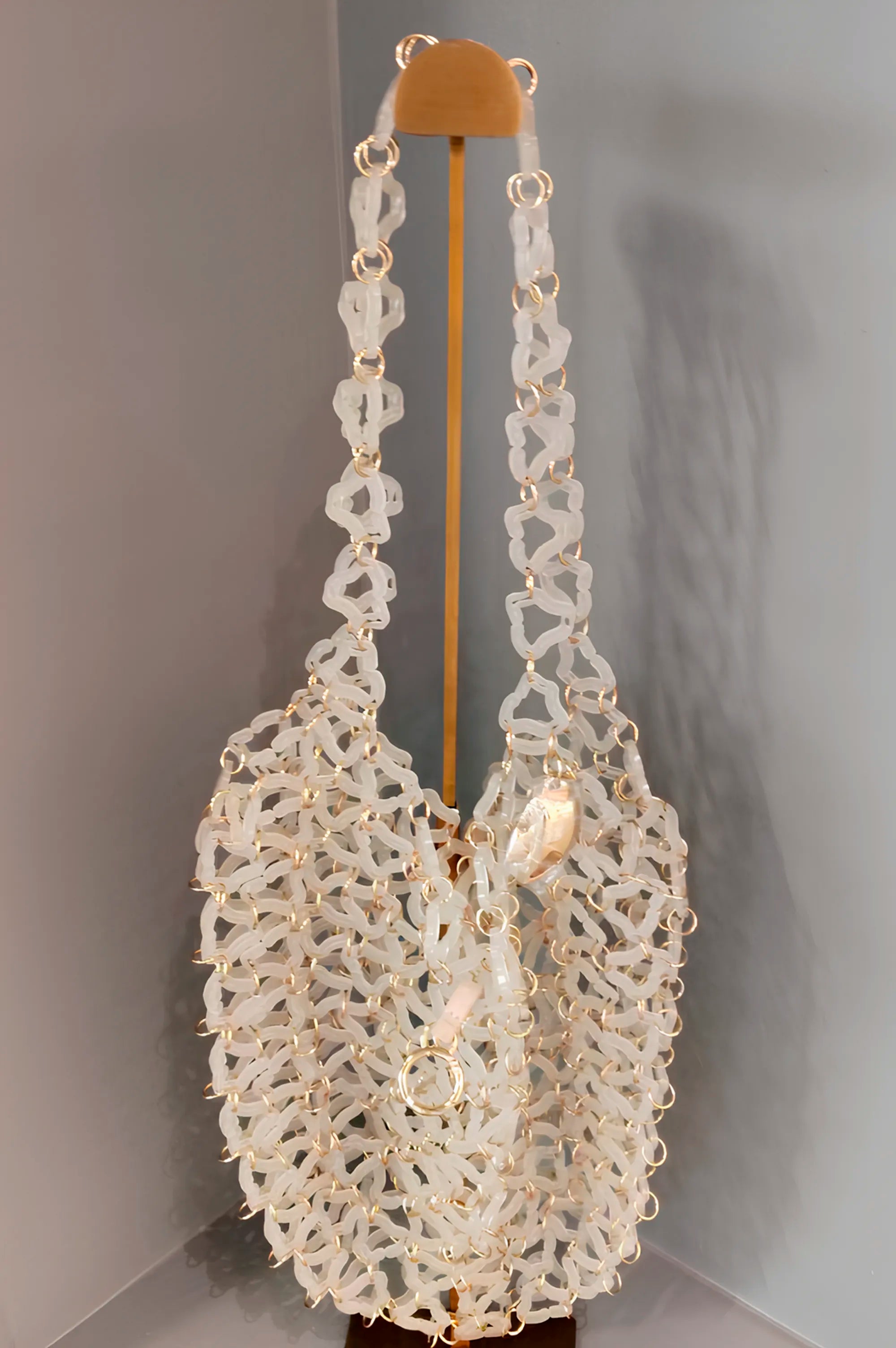 Aqua Transparent Tote Bag(Oat)