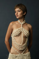 Athena Beaded Top(White)