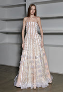 BELL RIBBON STRIPED WEDDING DRESS