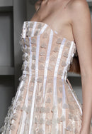 BELL RIBBON STRIPED WEDDING DRESS