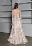 BELL RIBBON STRIPED WEDDING DRESS