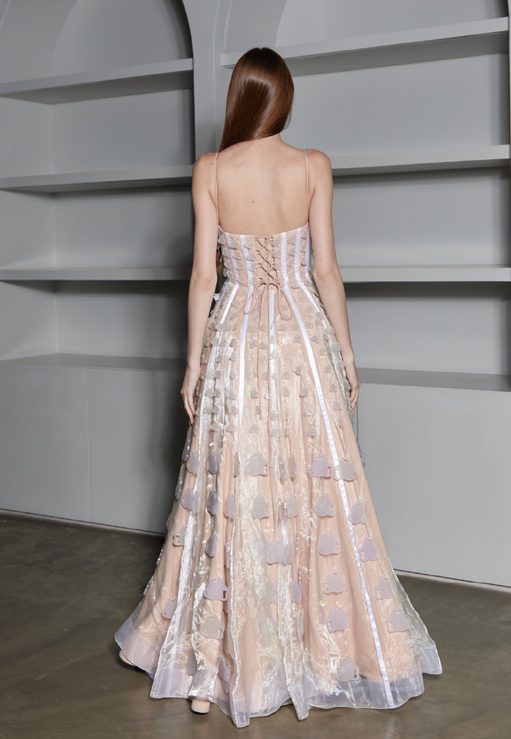 BELL RIBBON STRIPED WEDDING DRESS