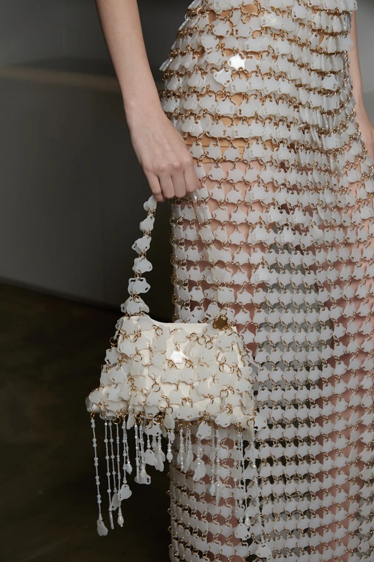 Infinitude Bag Beading Fringes(Clear White)