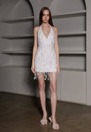 INFINITUDE BEADING EMBROIDERED MINI DRESS