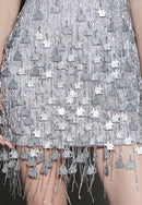 INFINITUDE BEADING EMBROIDERED MINI DRESS