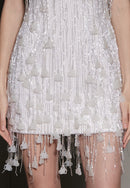 INFINITUDE BEADING EMBROIDERED MINI DRESS