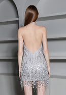 INFINITUDE BEADING EMBROIDERED MINI DRESS