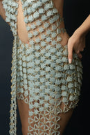 Infinitude Cut Out Mini Skirt(Pearl)