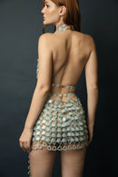 Infinitude Cut Out Mini Skirt(Pearl)