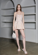 MINI BELL RIBBON STRIPED WEDDING DRESS