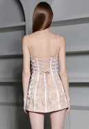 MINI BELL RIBBON STRIPED WEDDING DRESS