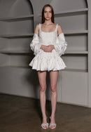 MINI INFINITUDE BUBBLE HEM WEDDING DRESS