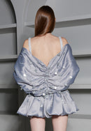 MINI INFINITUDE BUBBLE HEM WEDDING DRESS
