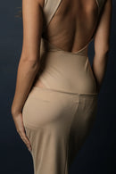 Swimwear Gold Maxi Skirt(Nude)