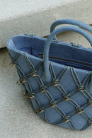Thea Basket Bag(Denim, Mini)