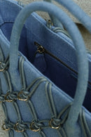 Thea Basket Bag(Denim, Mini)