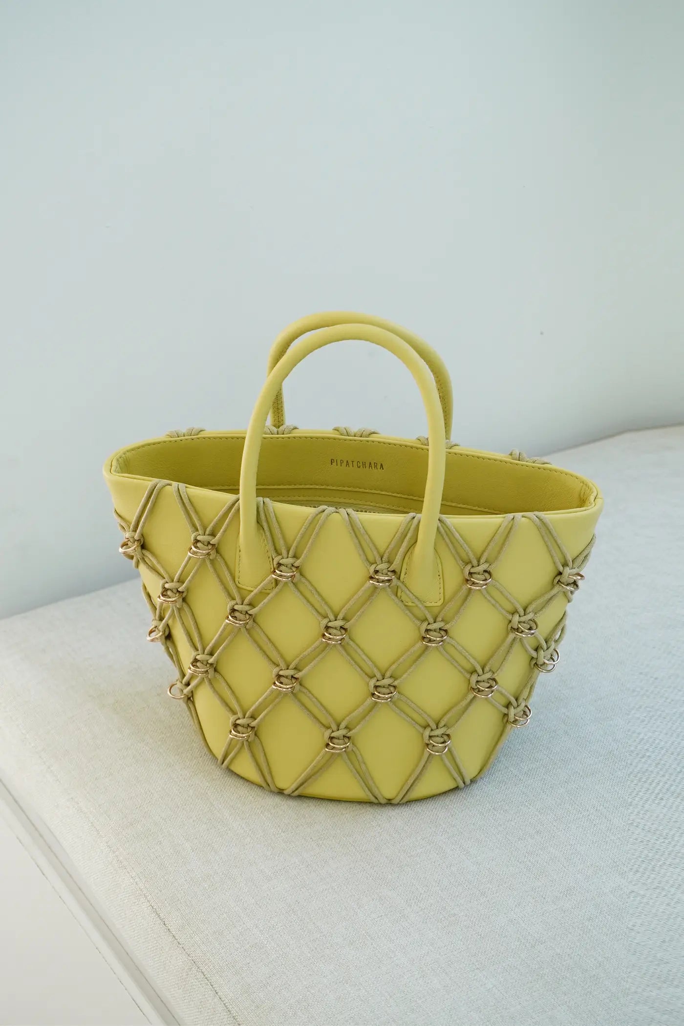 Thea Basket Bag(Mustard, Mini)