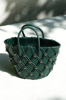 Thea Basket Bag(Green , Mini)