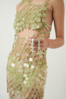 Jade Laced Up Turtle Neck Dress(Peacock Green)